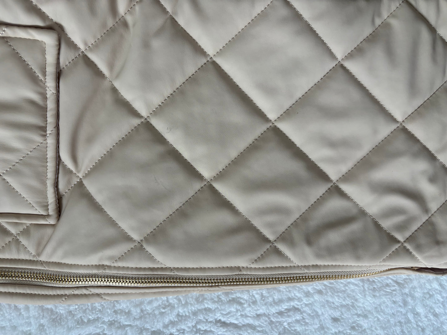 Dex Quilted Faux Matte Leather Jacket | Small (fits like generous medium) (O80G1)