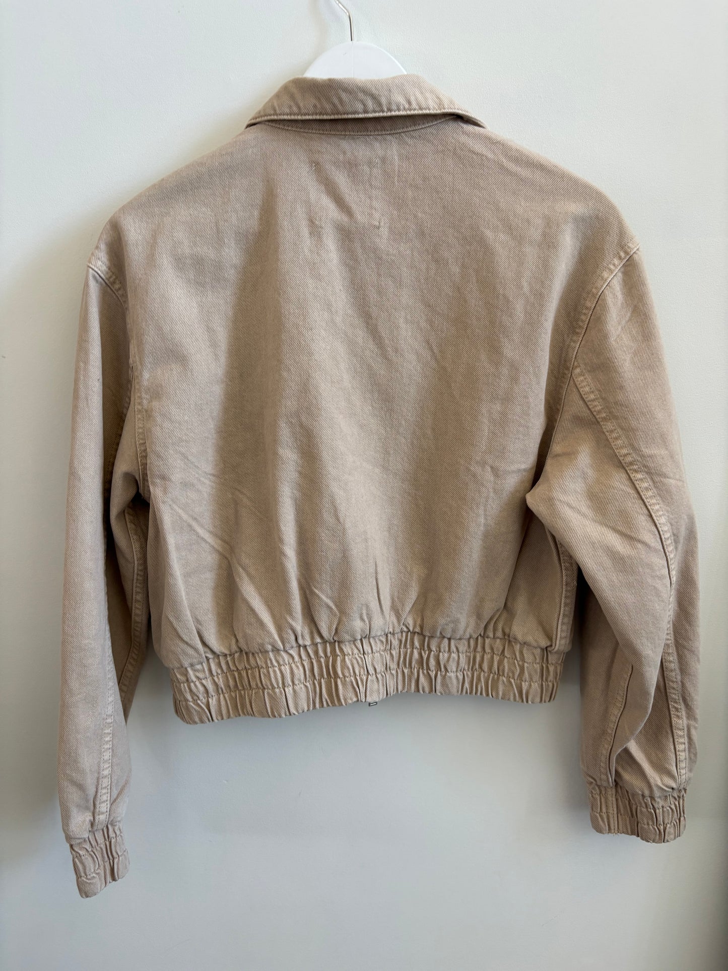 MANGO Blake Denim Bomber Jacket | XS (O55M10)