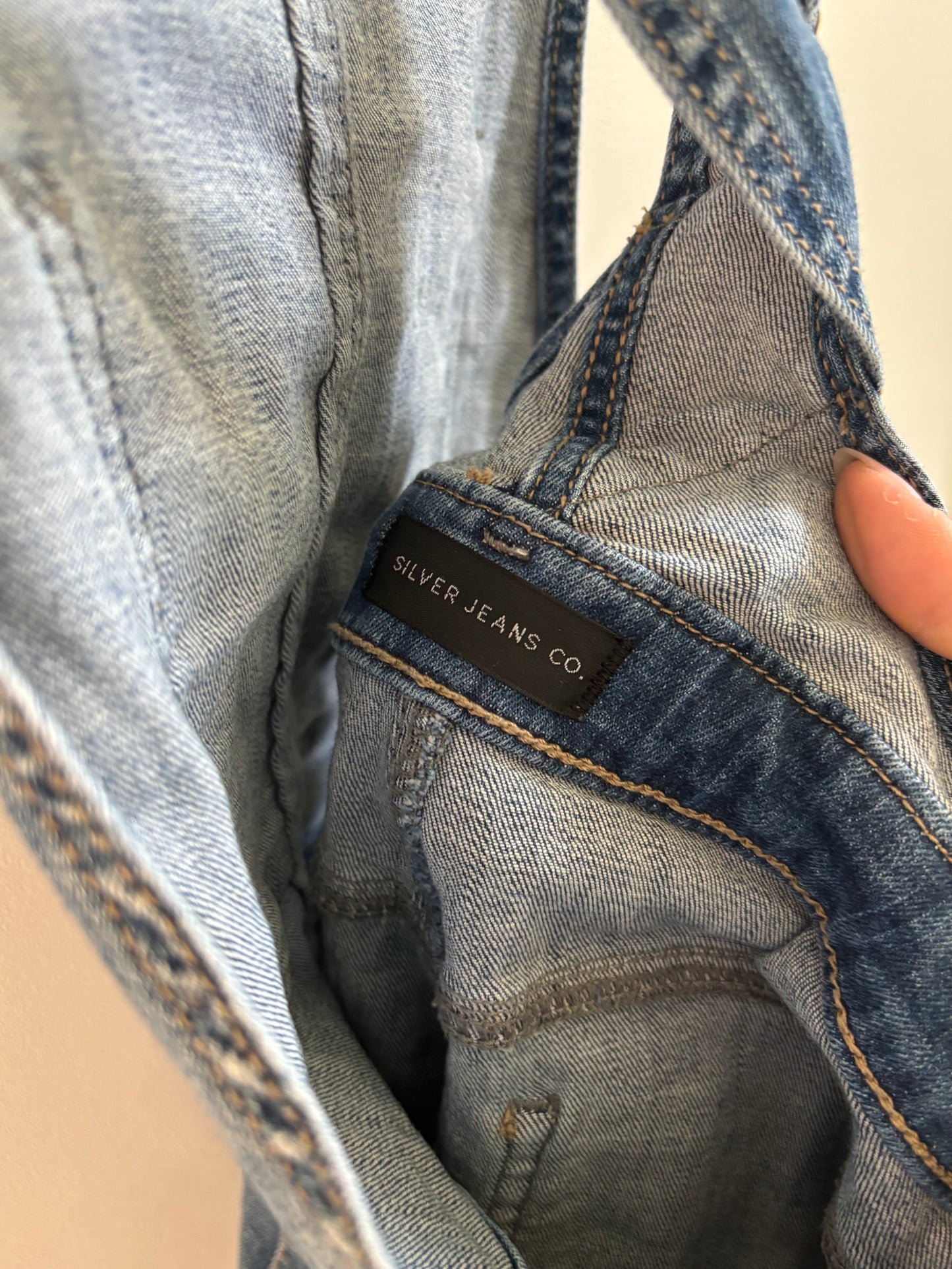 Silver Denim Shortalls | 27