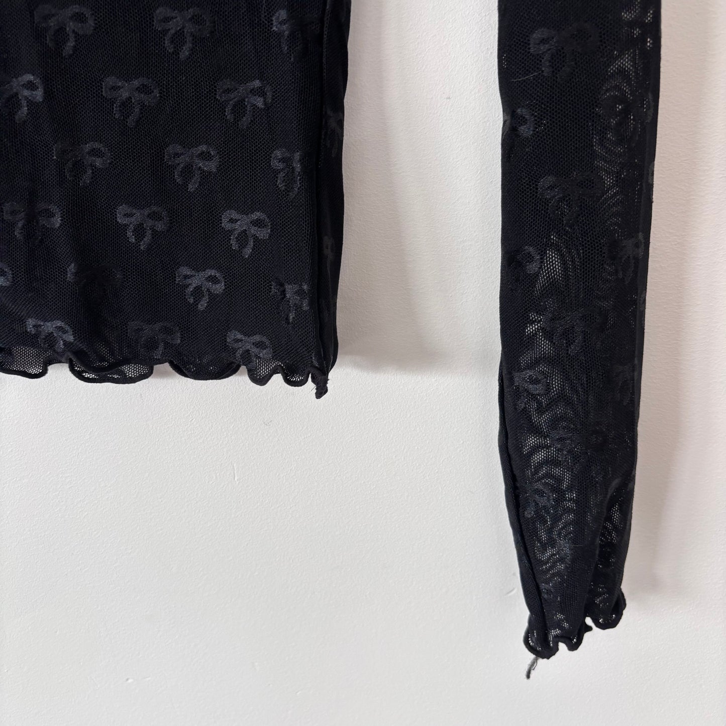 Willow + Root Bow Mesh Top | Sz XS (M166K6)