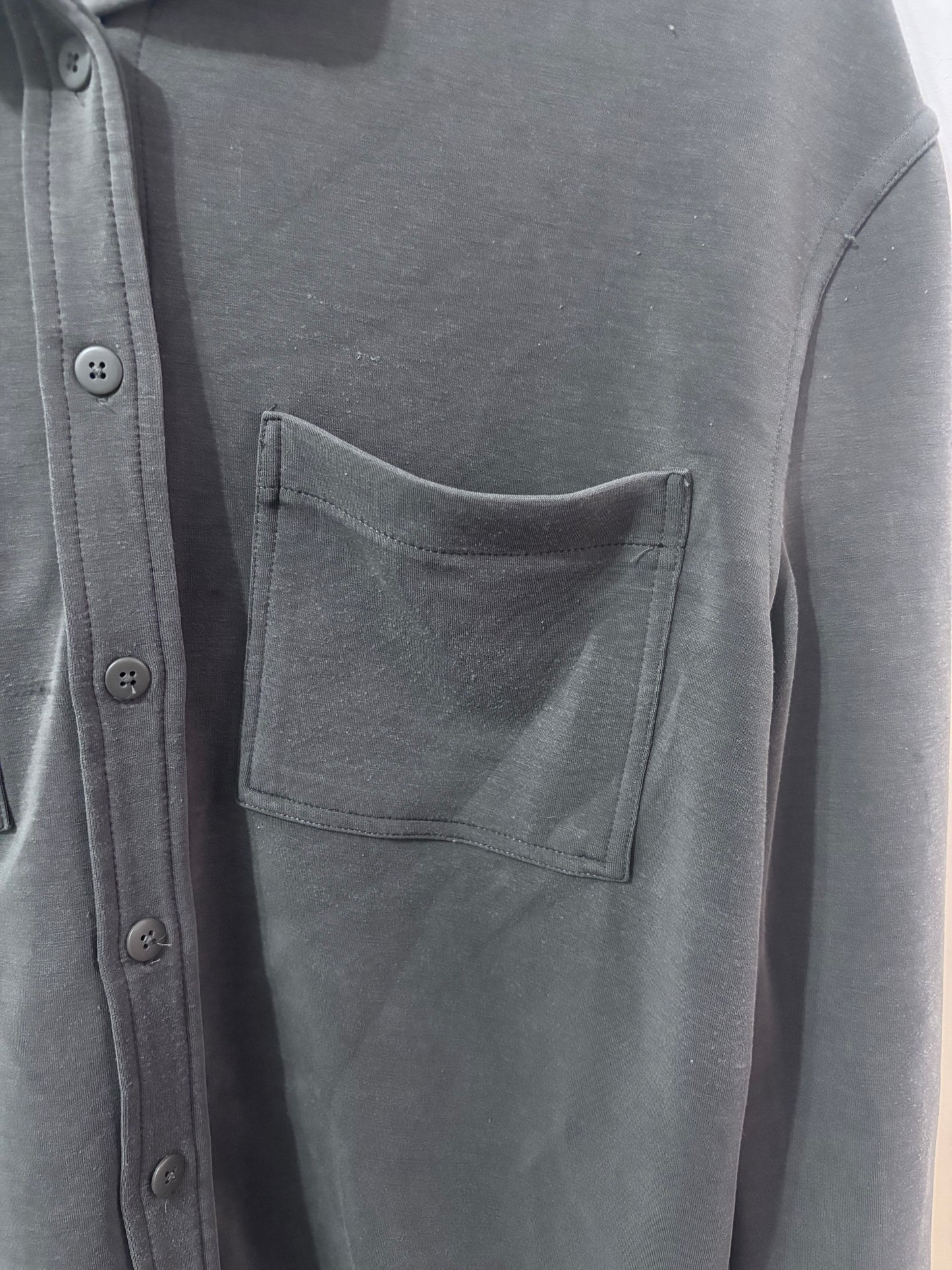 RD Style Soft Green/Grey Button Up Shirt Jacket | Sz XS
