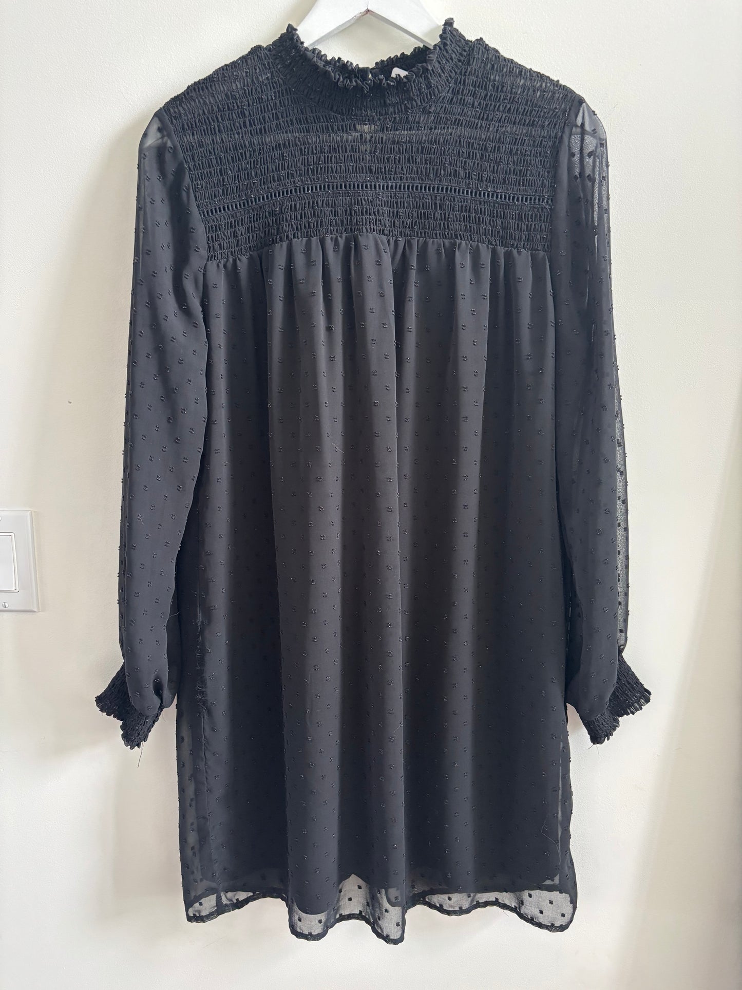 Dex High Neck Polka Dot Dress | Large