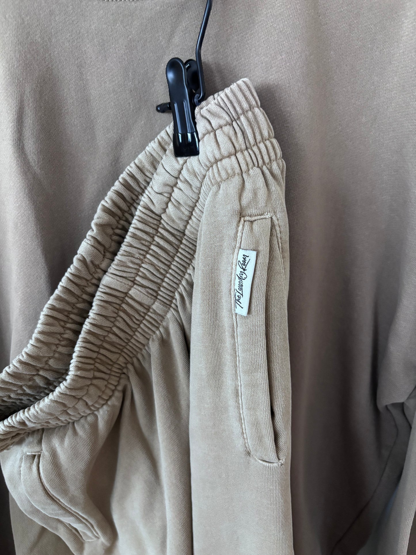 The Laundry Room Tan/Camel French Terry Sweatsuit Set | Sz Medium