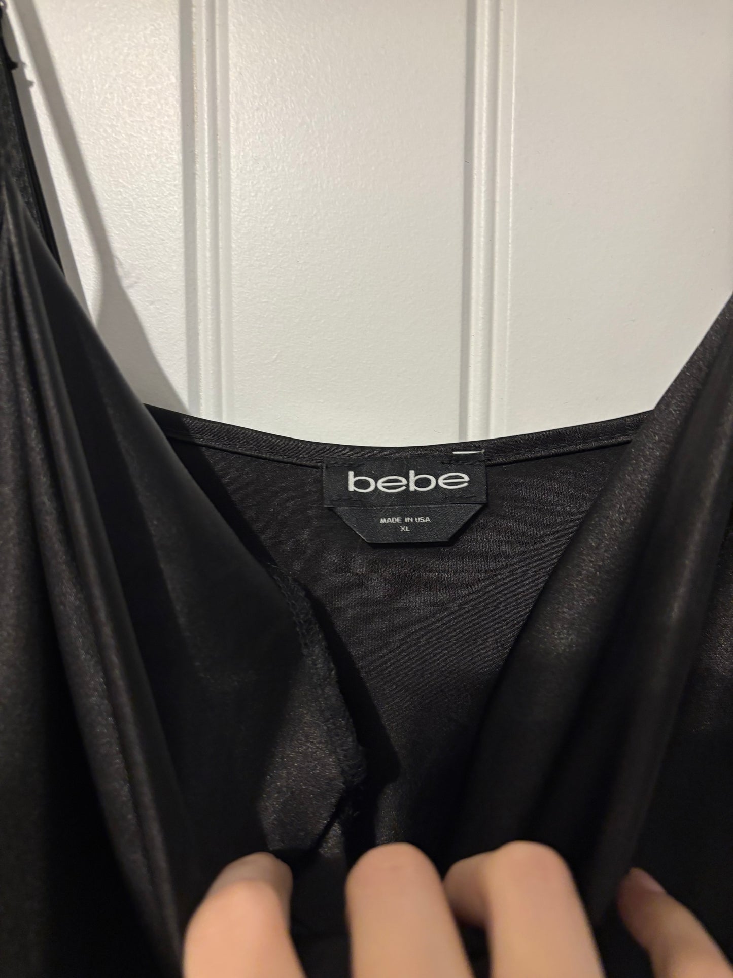 Bebe Satin-like Slip Dress with Cowl neckline | XL