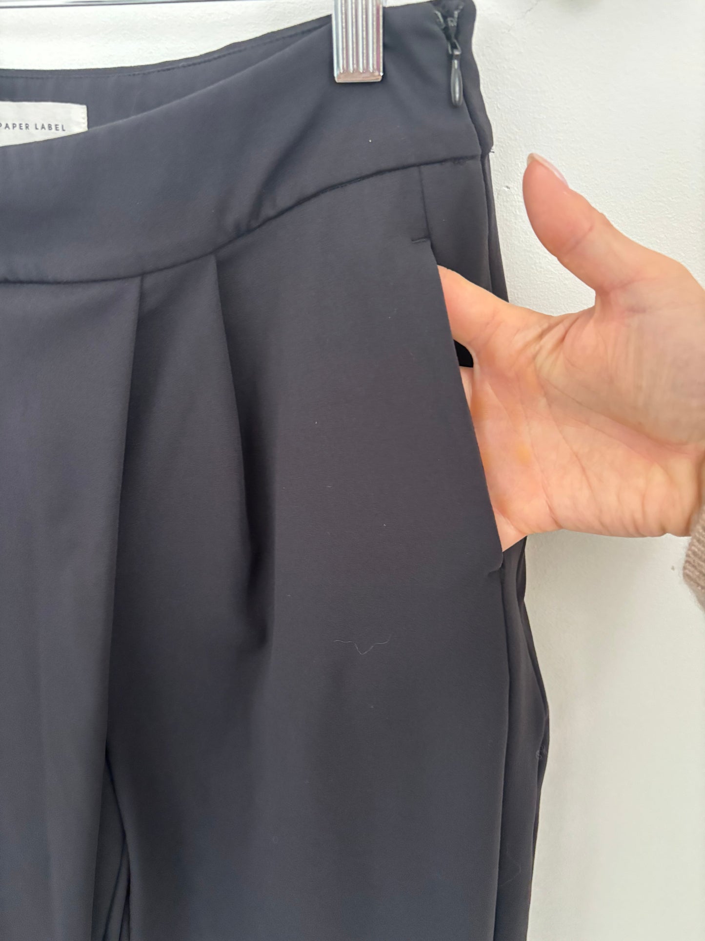 Paper Label Black Asymmetrical Jogger Pants | Small (flaw)