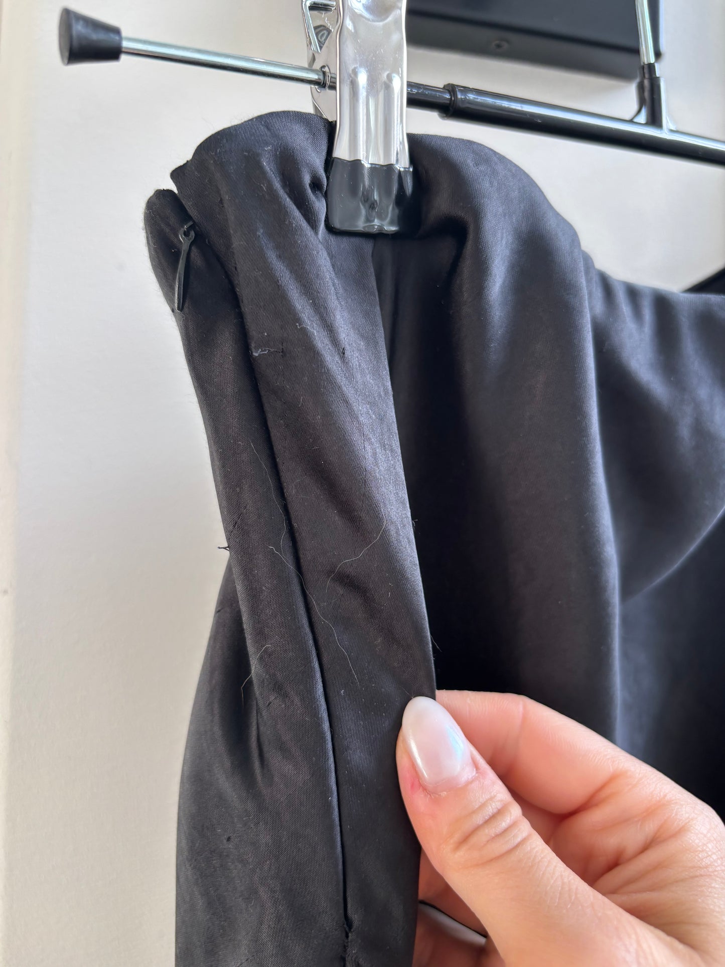 Black Tape_ Maxi Satin Skirt | XS