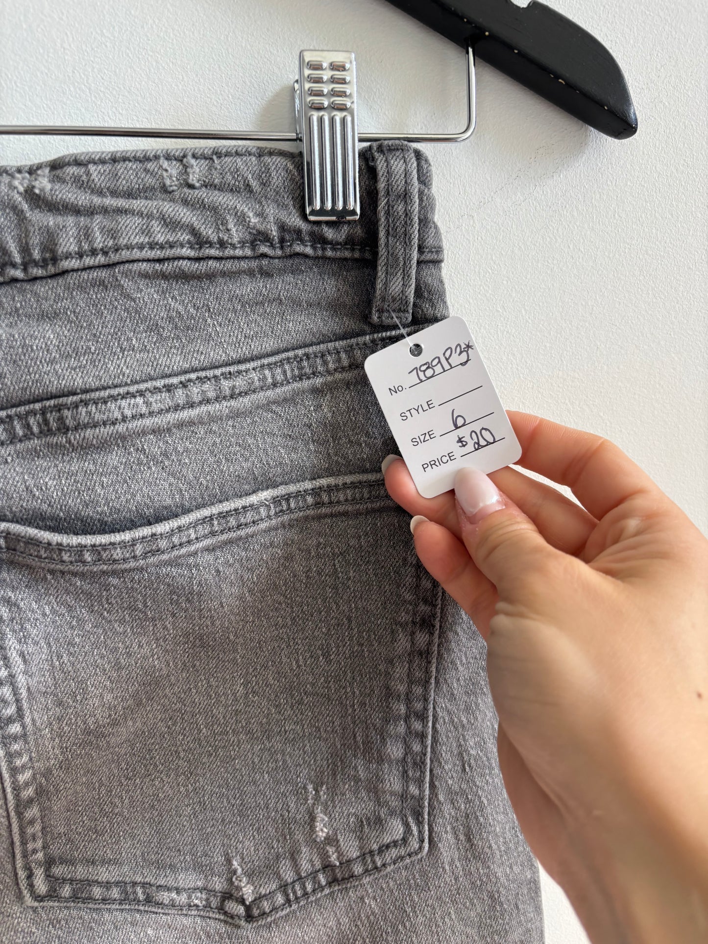 Zara Greywash Straight Leg Jeans | 6