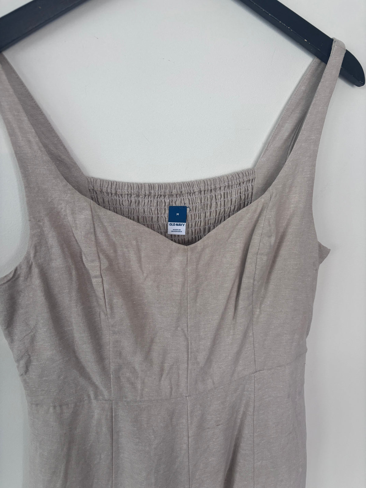 Fit & Flare Sleeveless Linen-Blend Midi Dress | Sz Medium