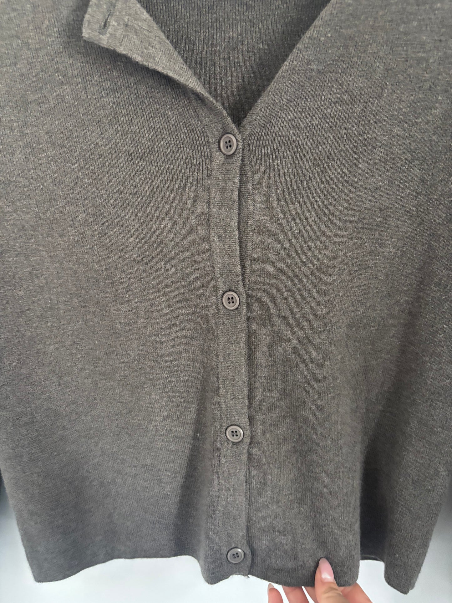 Zara Brown/Grey Soft Cardigan | Small (O132C1)