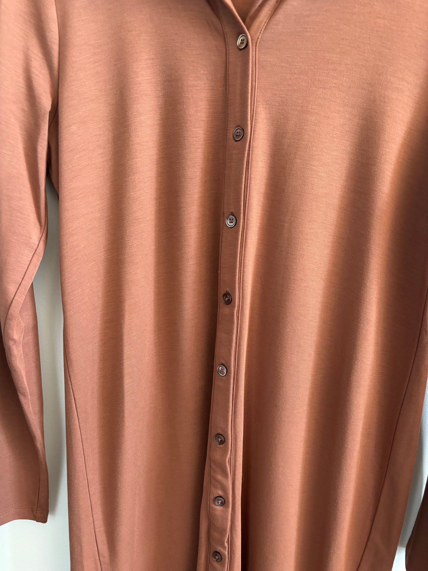 Wilfred/Aritzia Pose Button Down Jersey Shirt Dress | Large