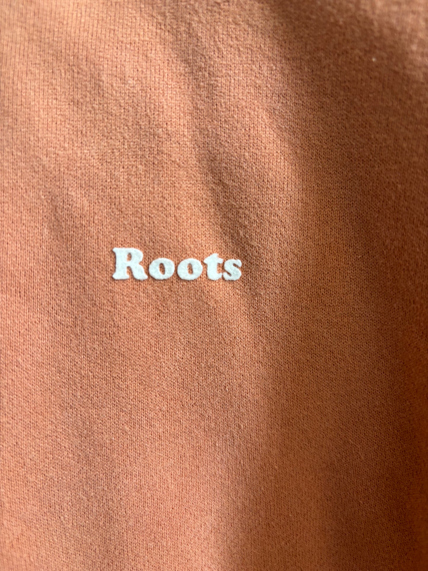 Roots Hooded Half Zip (Peach/Light Orange) | Large