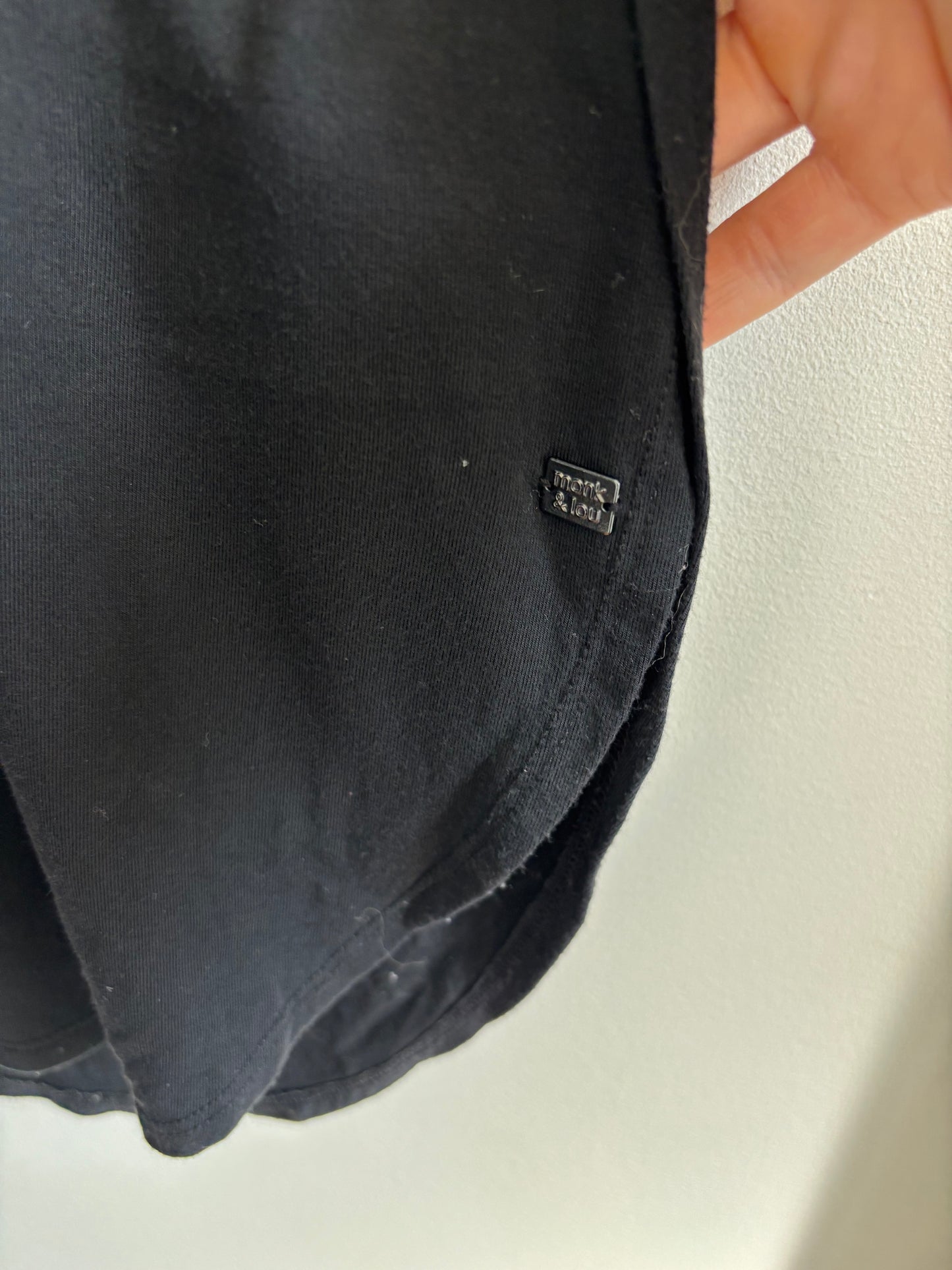 Monk & Lou / Plenty Black Top with Side Slits | Medium