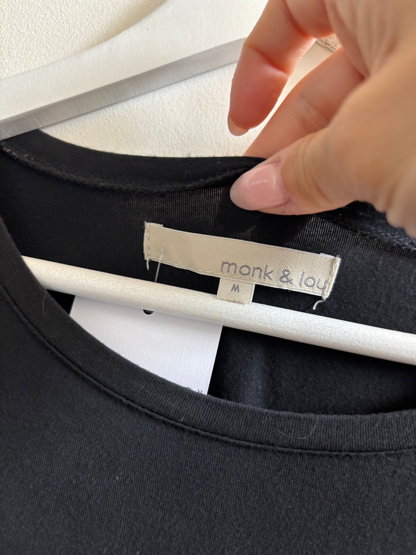 Monk & Lou / Plenty Black Top with Side Slits | Medium