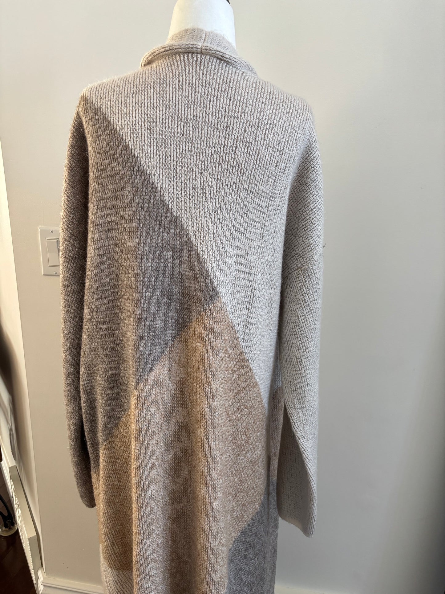 Cleo Multitone Long Cardigan | Large (O115P3)