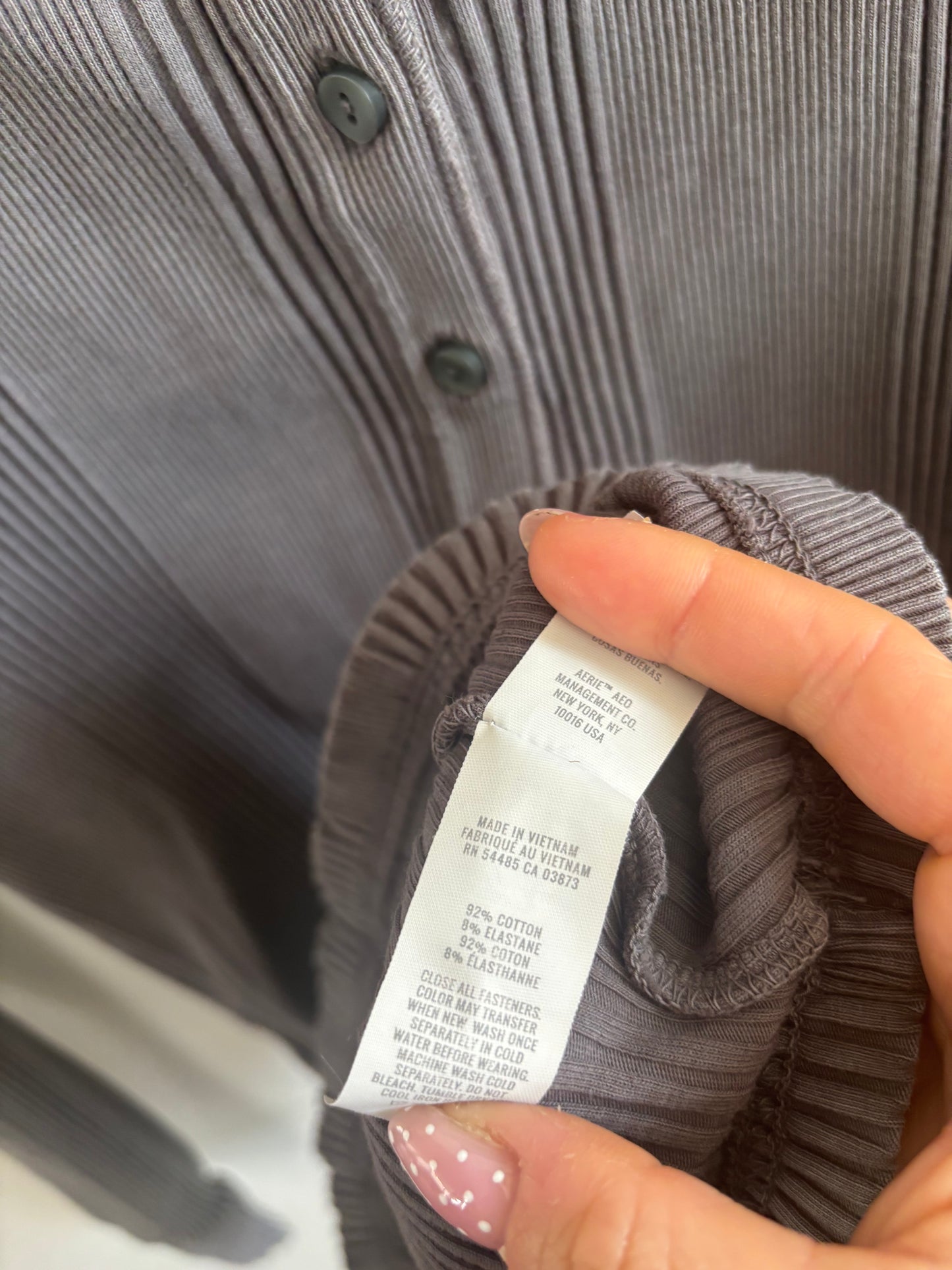 Aerie Road Trip Long Sleeve Henley T-Shirt | XL (O176W10)