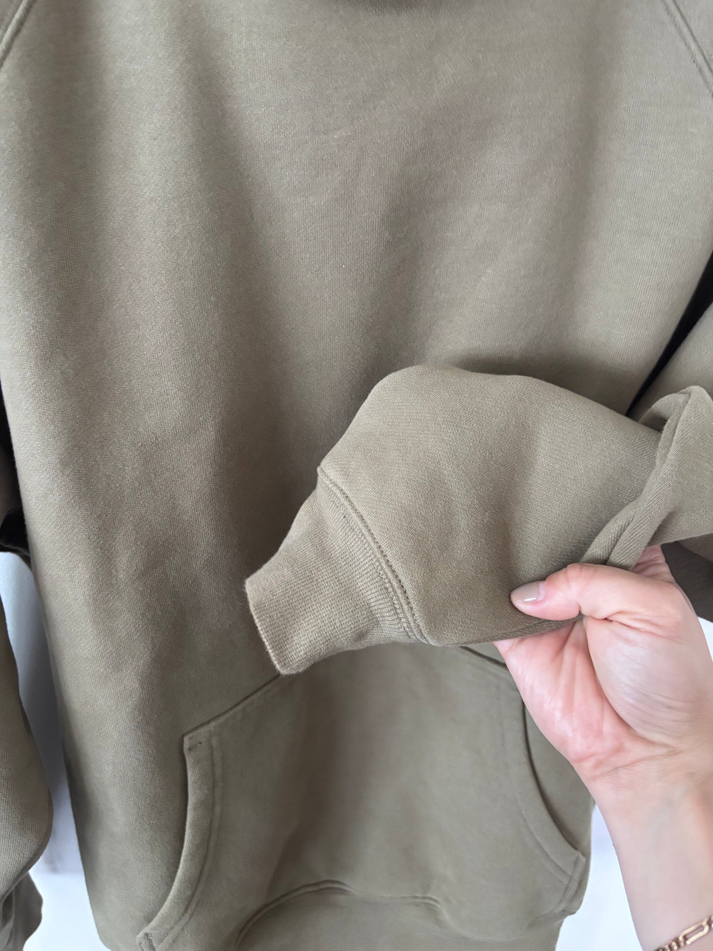 Aritzia Mega Fit Sweatfleece Hoodie Olive Green | Sz Small