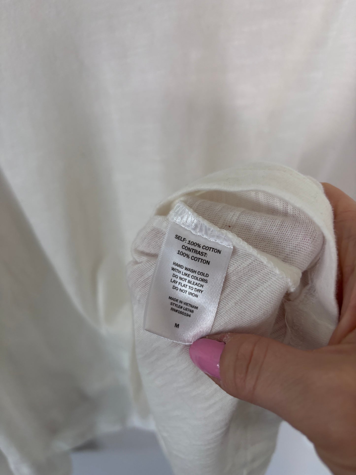 From Palmer White Oversized LS Top | Medium