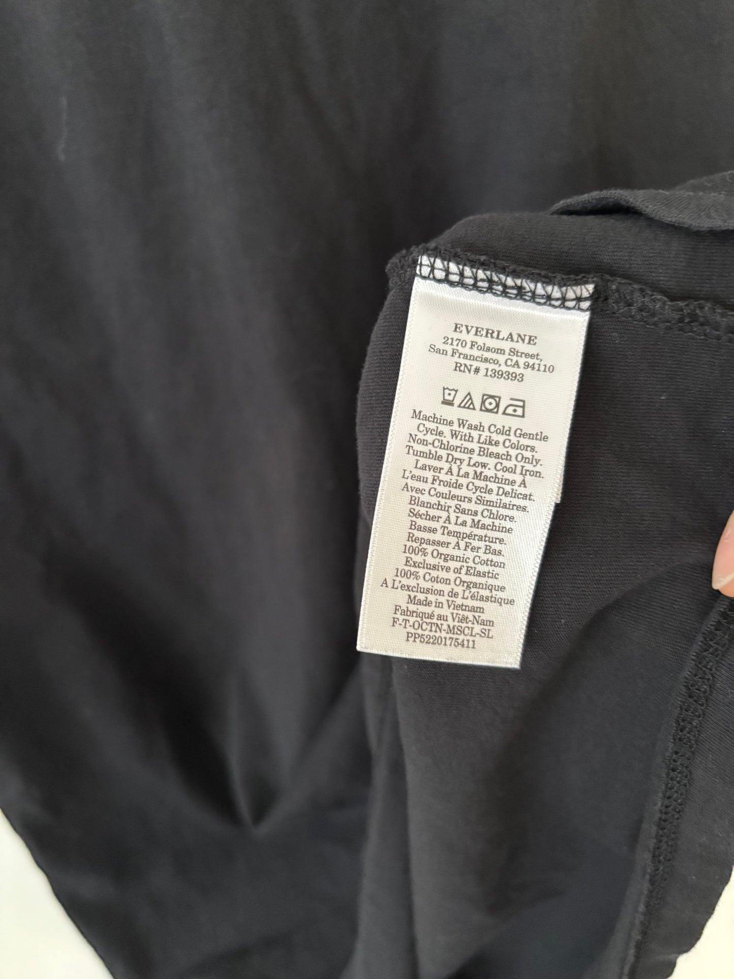 Everlane Boxy Black T Shirt | Sz Small (larger fit)(F23C1)