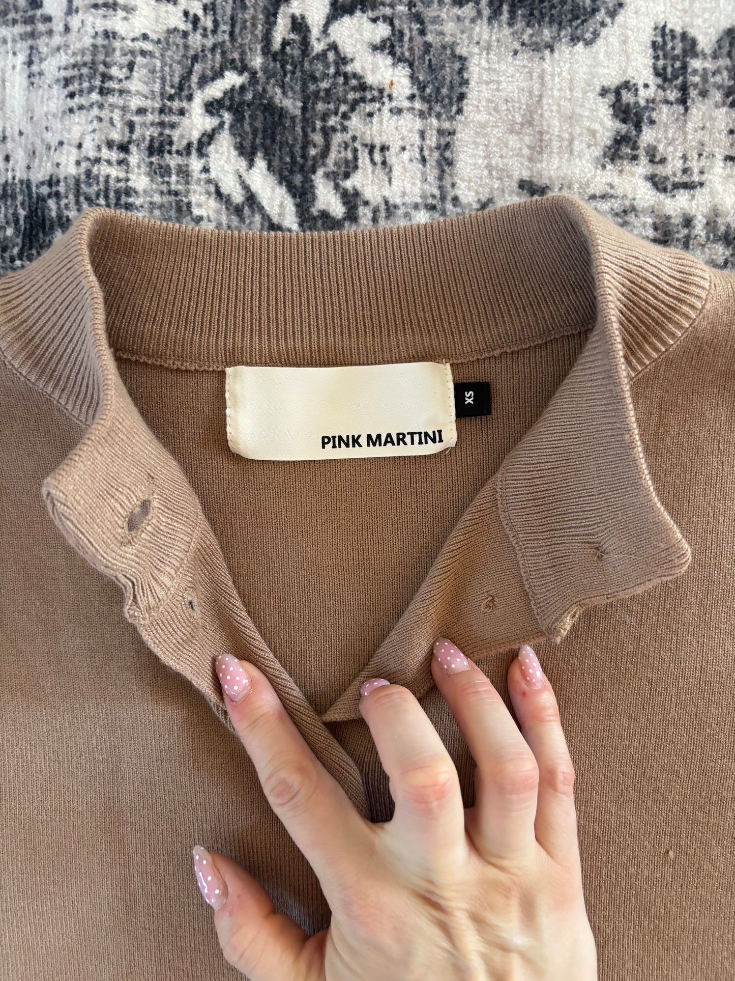 Pink Martini Melrose Sweater Camel | Sz XS (fits like Medium)(J31C1)