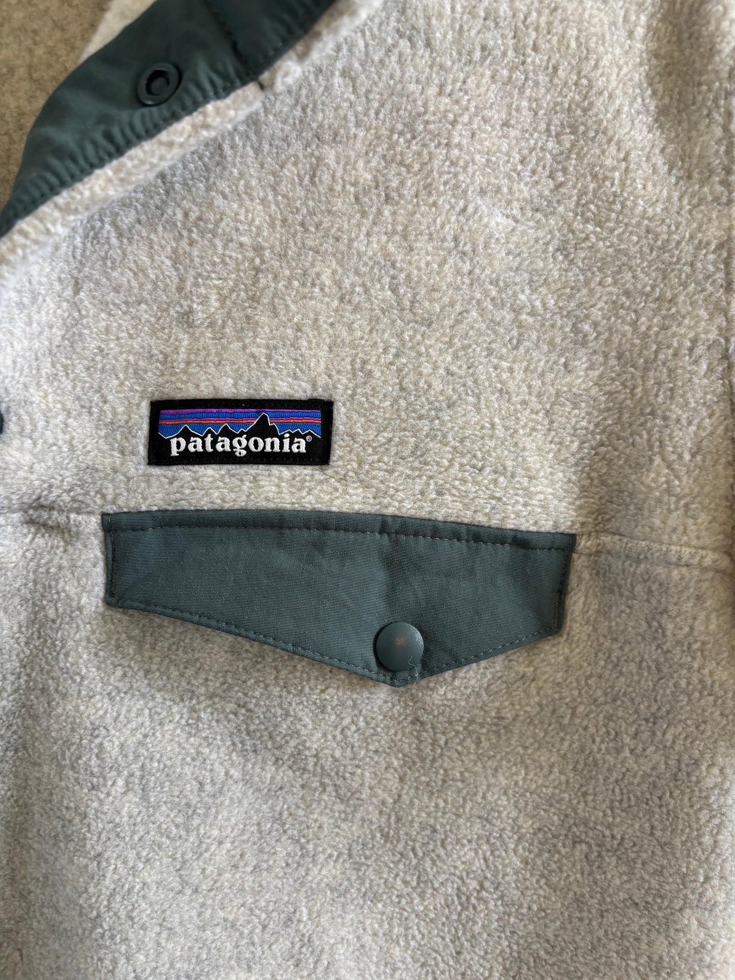 Patagonia Lightweight Synchilla Snap-T Pullover (with green details) | Medium
