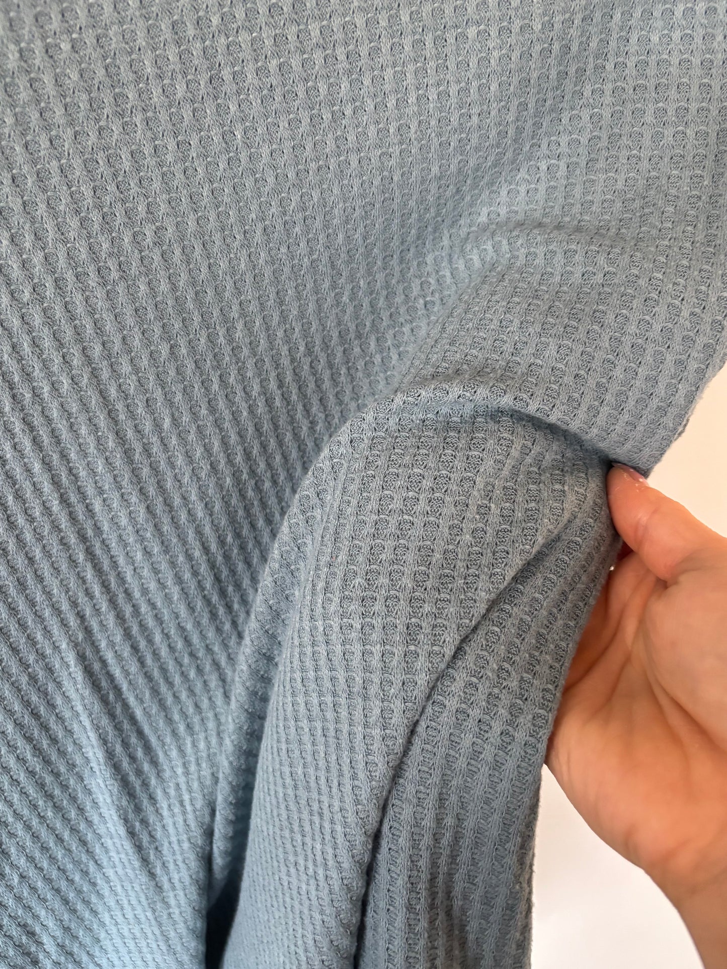 Waffle Textured Long Sleeve with Knot Hem | Small (N144M12)