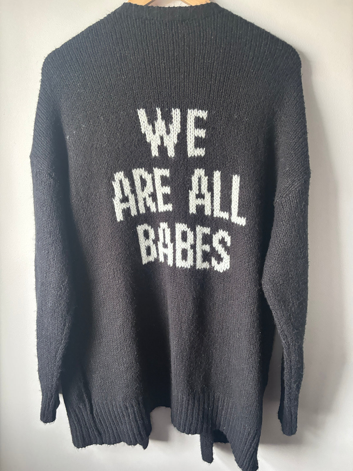 Brunette the Label "We Are All Babes" Open Cardigan | Sz Medium/Large