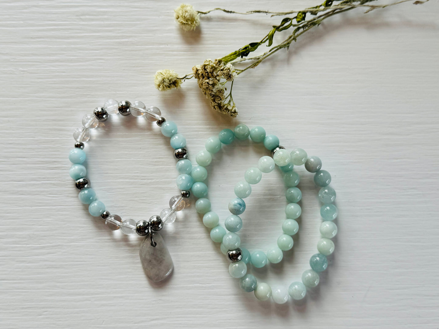 Reflect Lakeshore Rock Pendant Bracelet Set