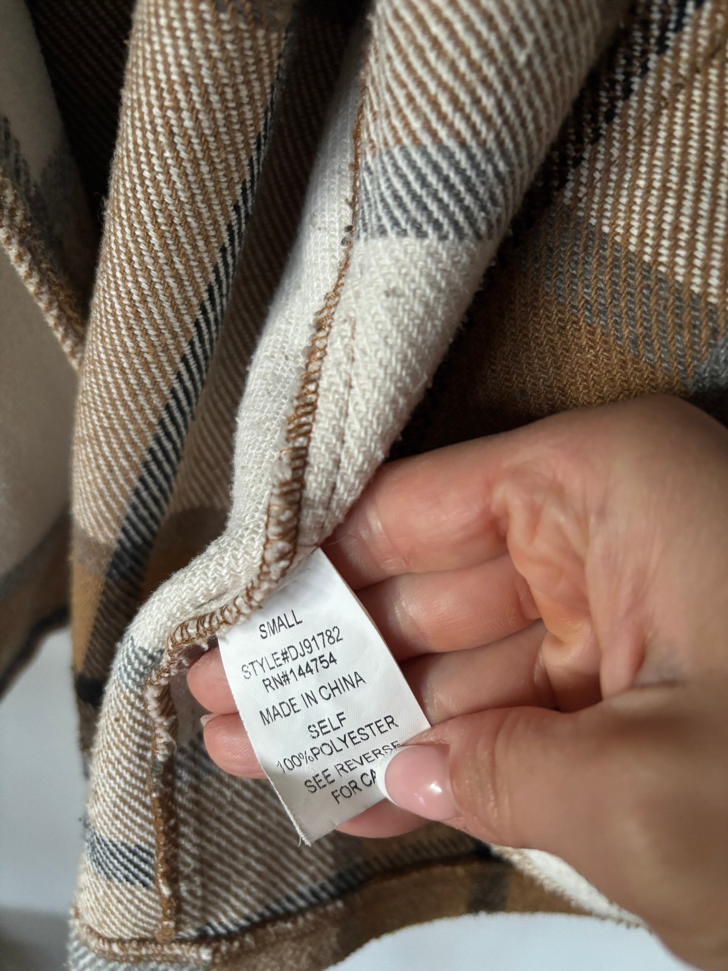 Davi & Dani Plaid Oversized Jacket | Small