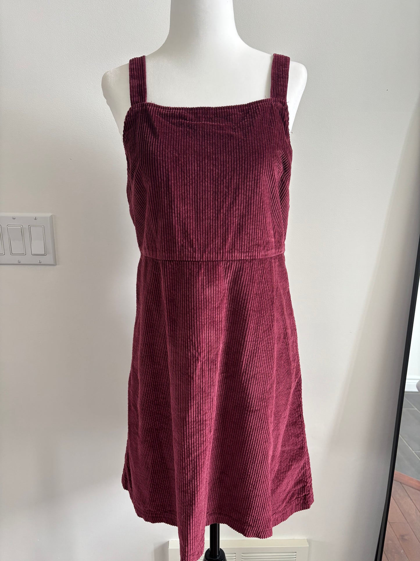 American Eagle Corduroy Dress Dark Red | Medium