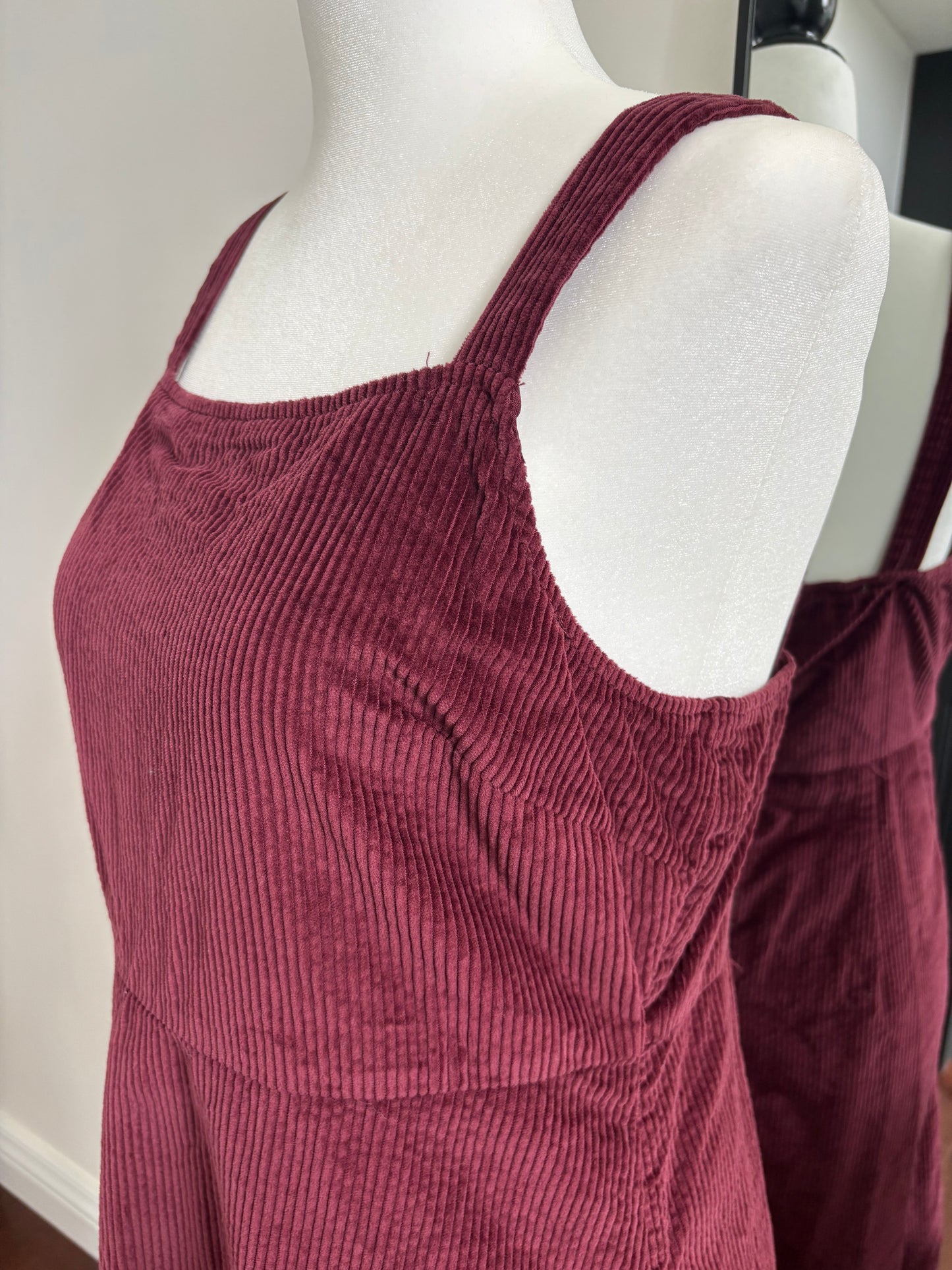American Eagle Corduroy Dress Dark Red | Medium