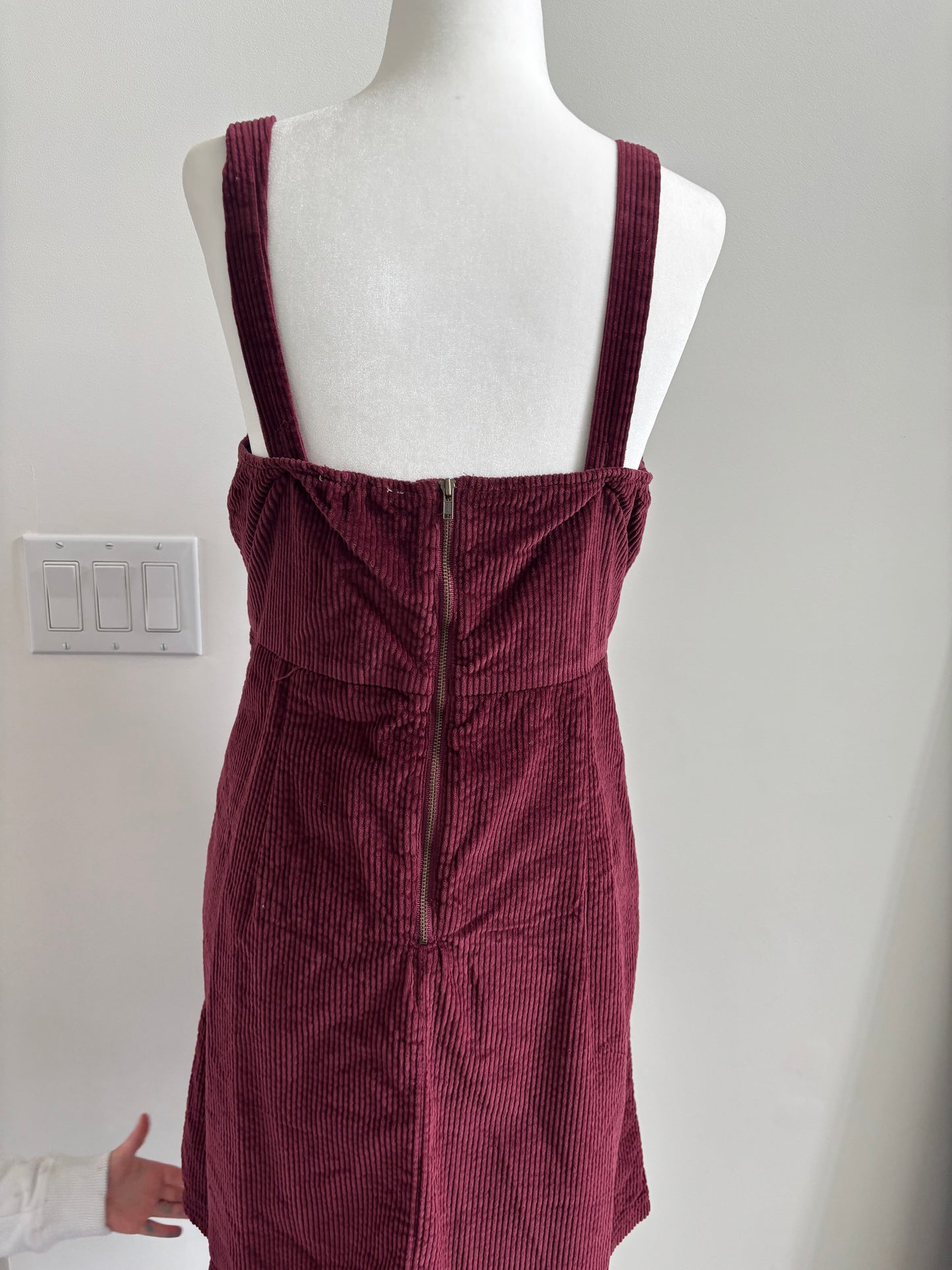 American Eagle Corduroy Dress Dark Red | Medium