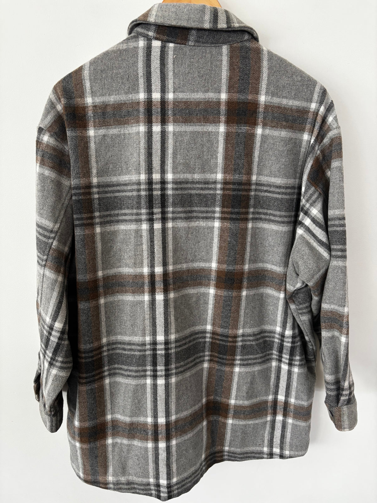 Only Grey Plaid Light Jacket | Sz Medium