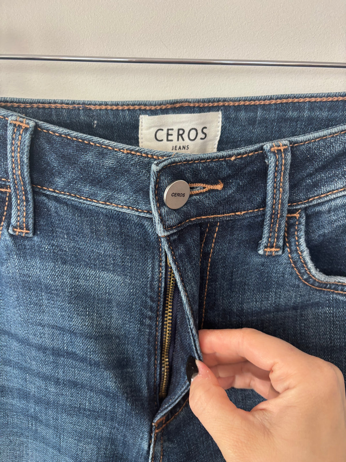 CEROS Wide Leg Cuffed Jeans | Sz 27