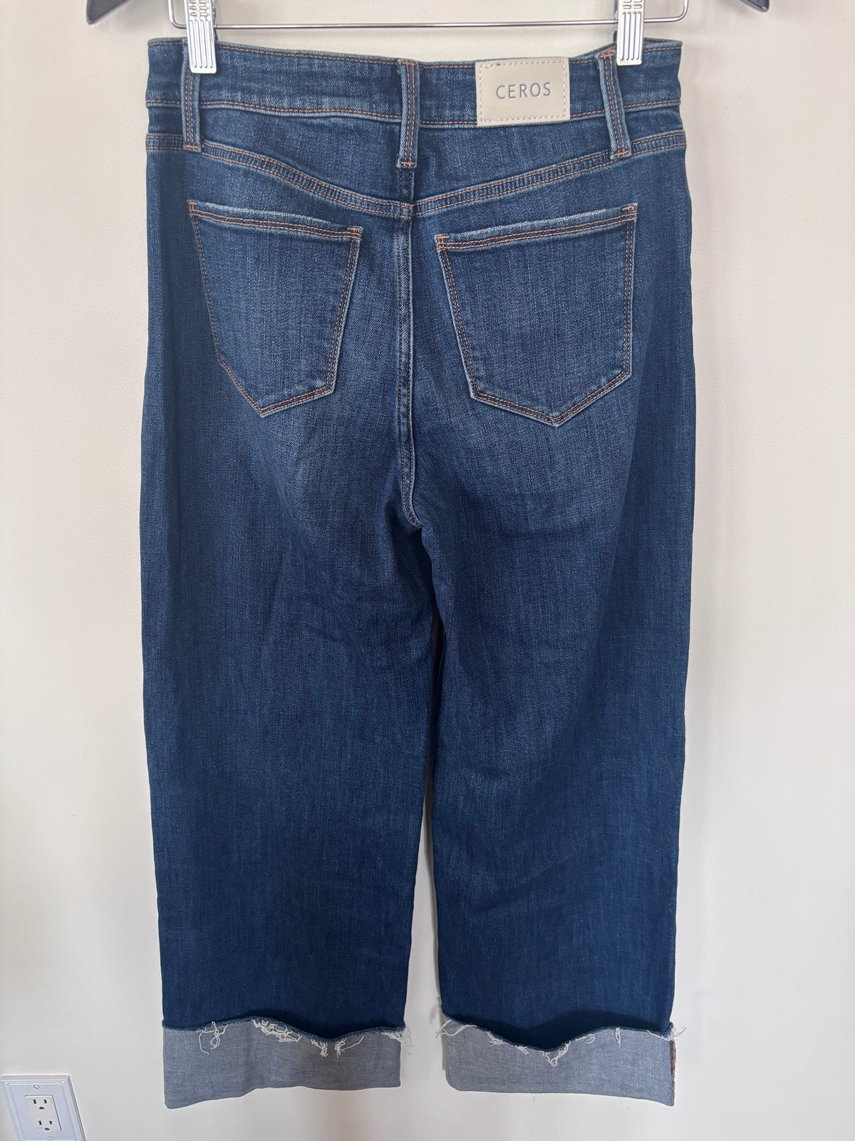 CEROS Wide Leg Cuffed Jeans | Sz 27
