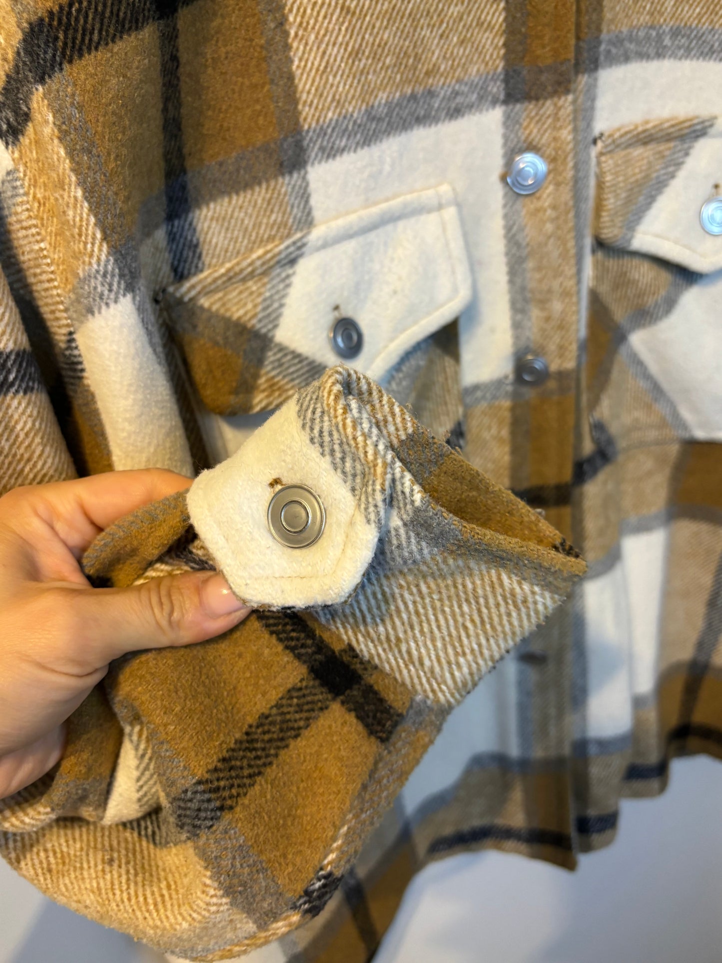 Davi & Dani Plaid Oversized Jacket | Small