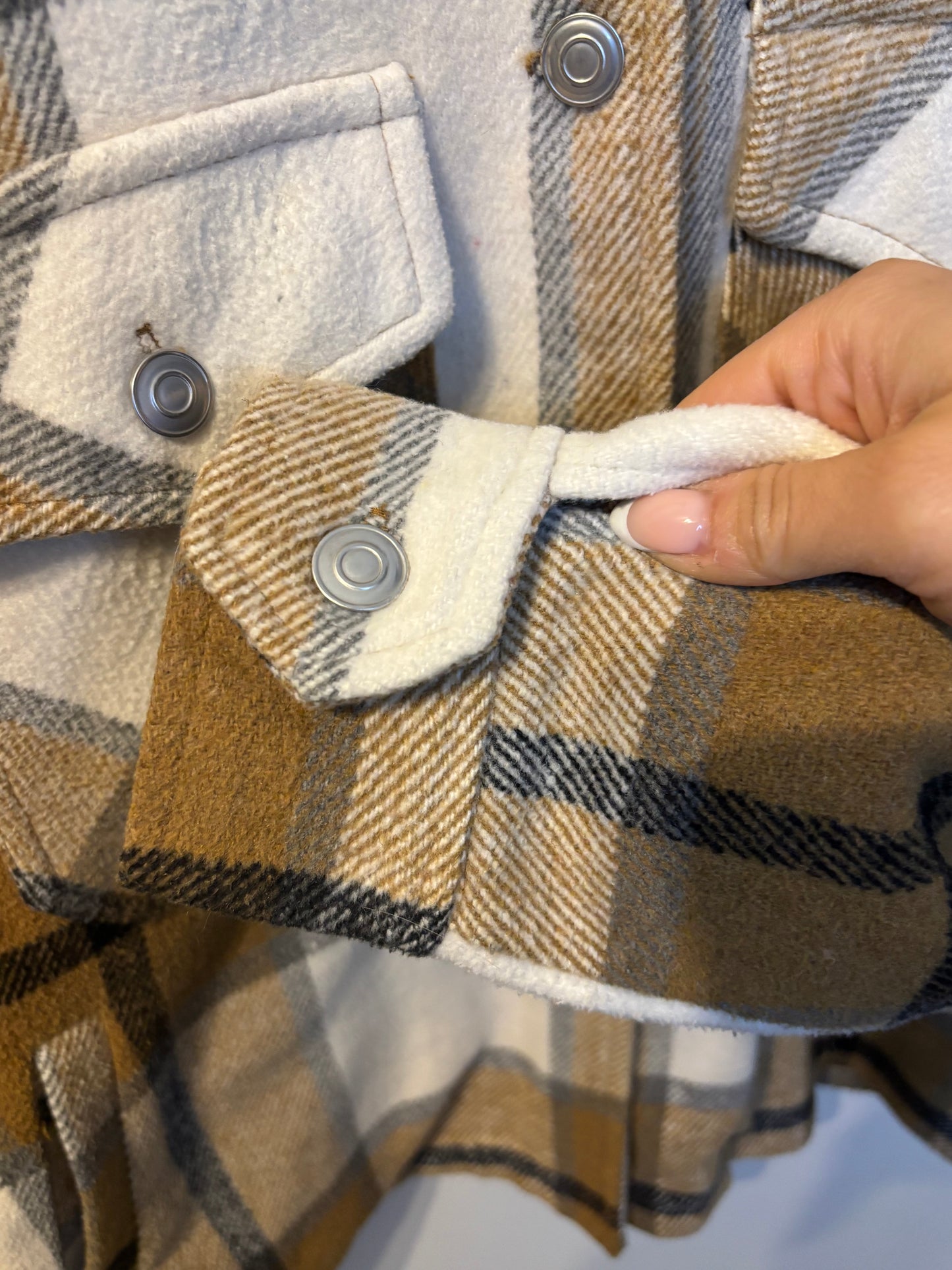 Davi & Dani Plaid Oversized Jacket | Small
