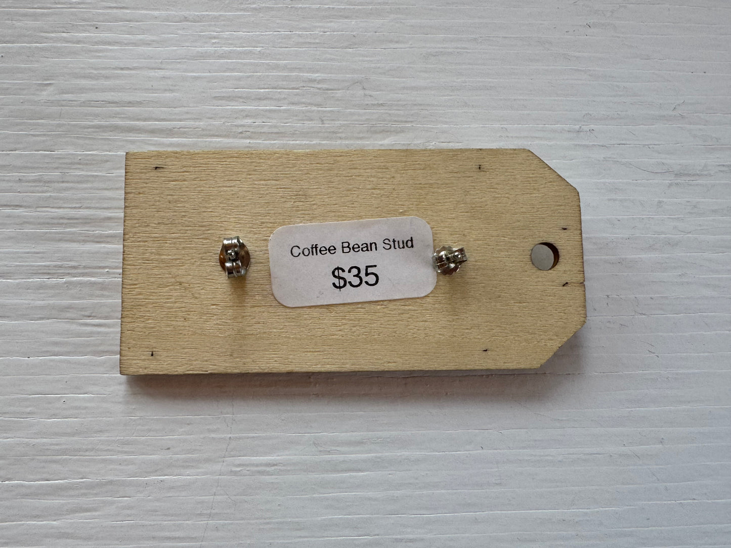 Coffee Bean Stud Earrings