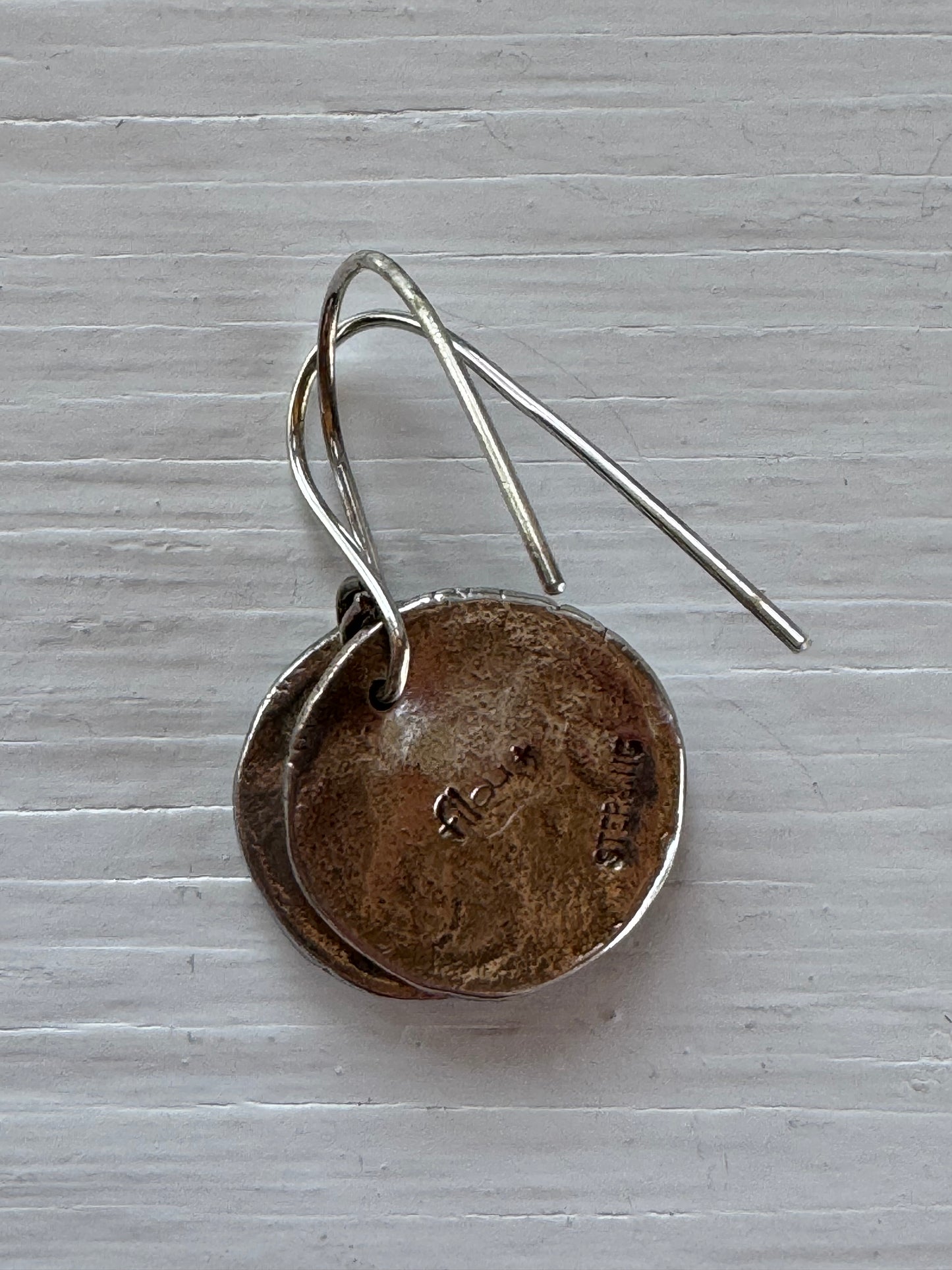 Sterling Silver Anchor Motif Dangle Earrings