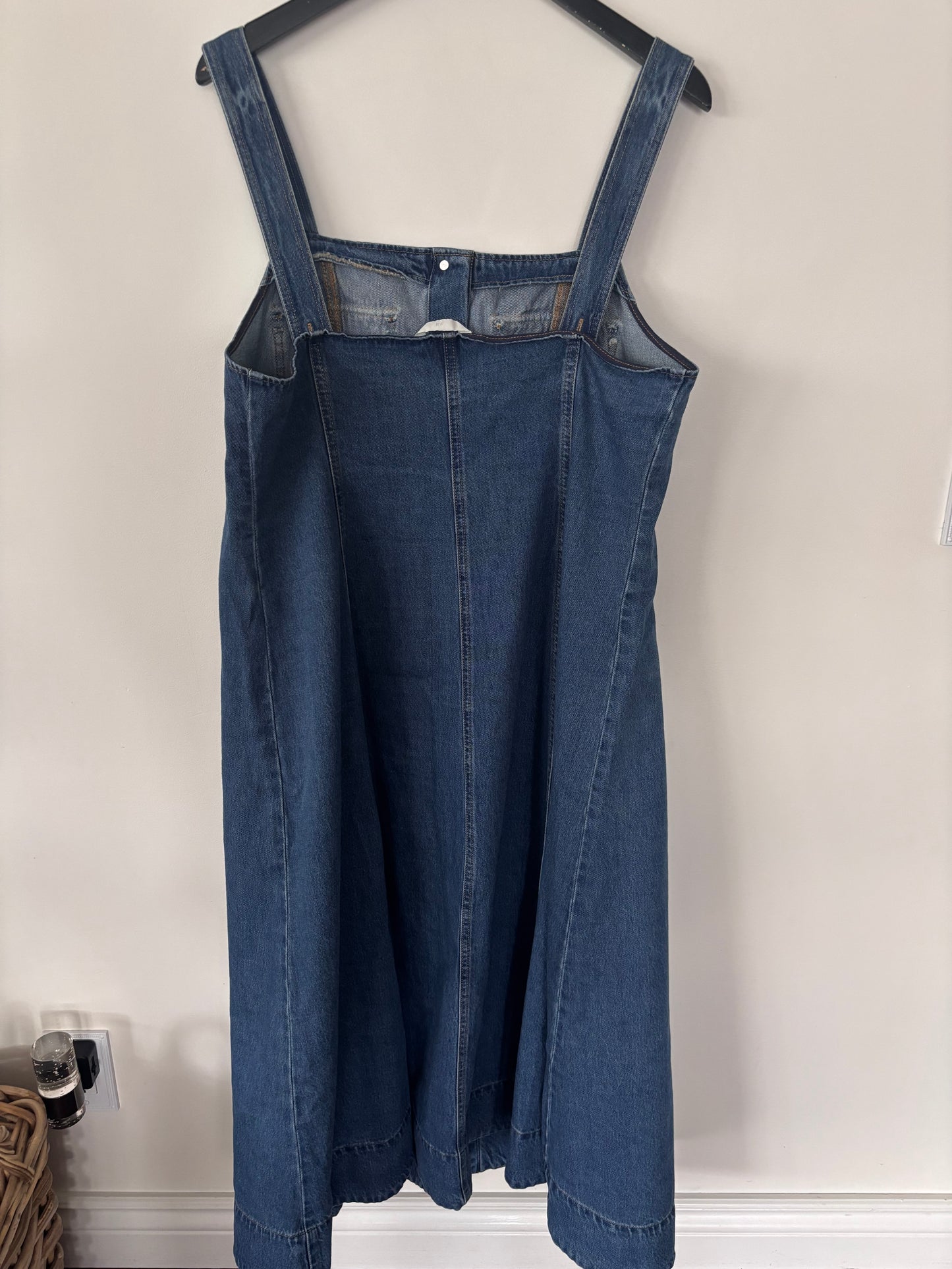 H&M Button-Front Denim Flared Dress | Sz Large