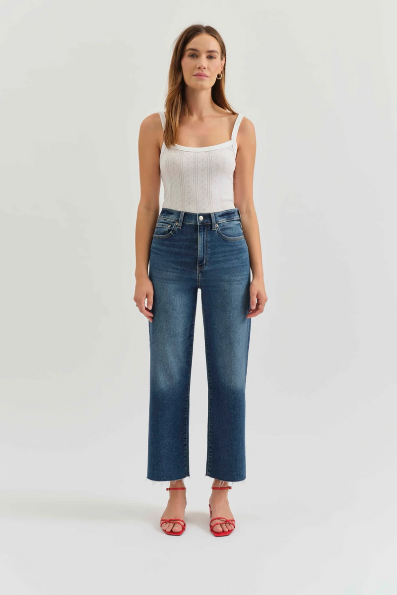 Daze Denim Pleaser Jeans High Rise Raw Hem | 29