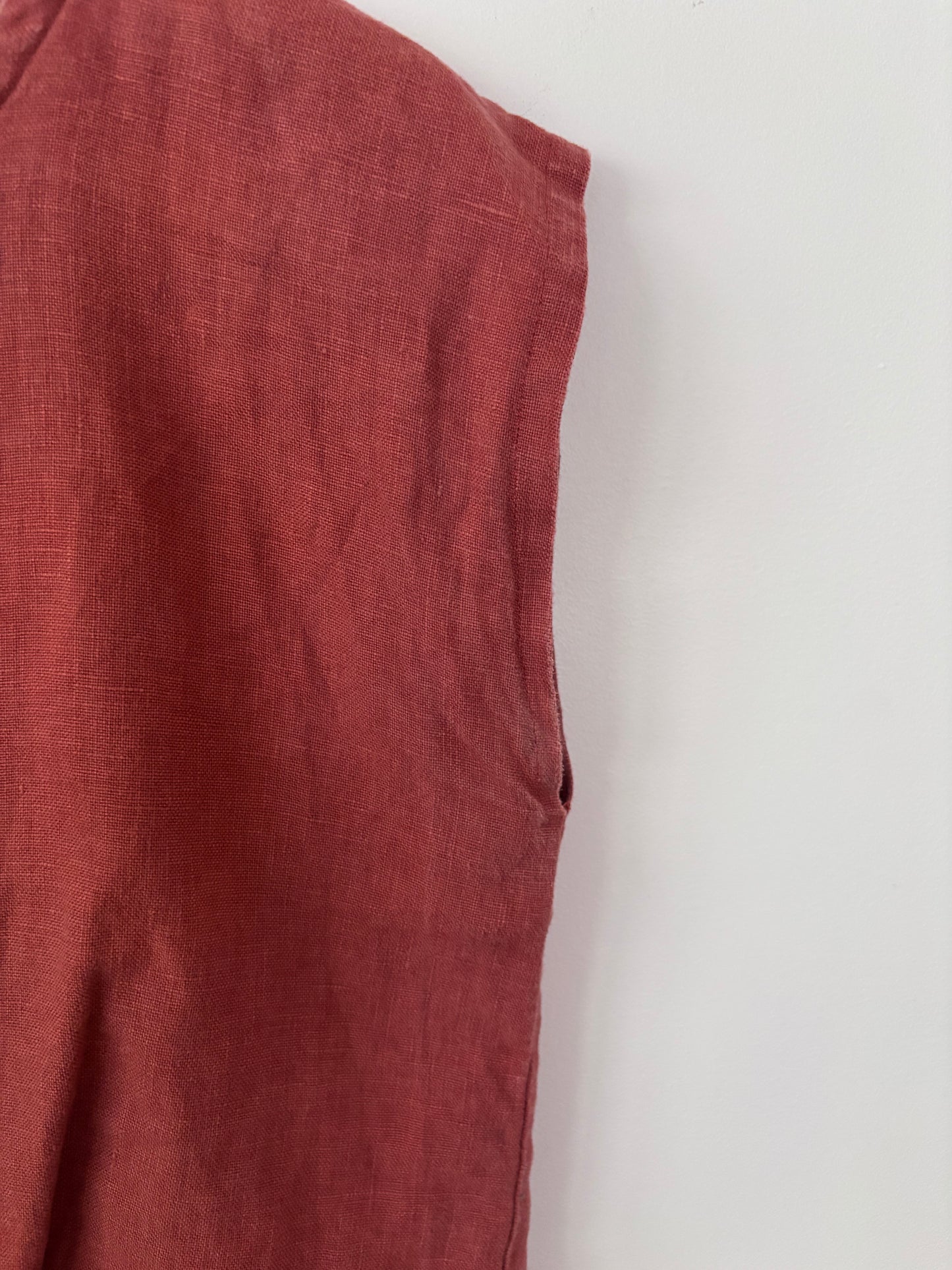 Only Child Alta Burnt Orange Linen Top | Sz Small (Oversized)