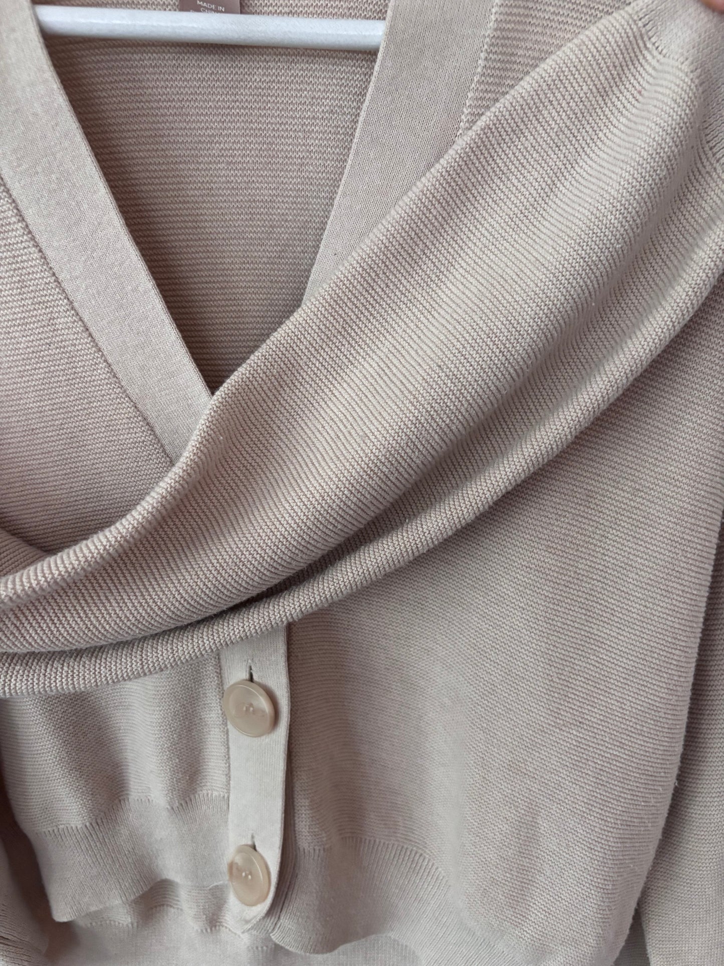 H&M Beige Button Cardigan | Sz Small