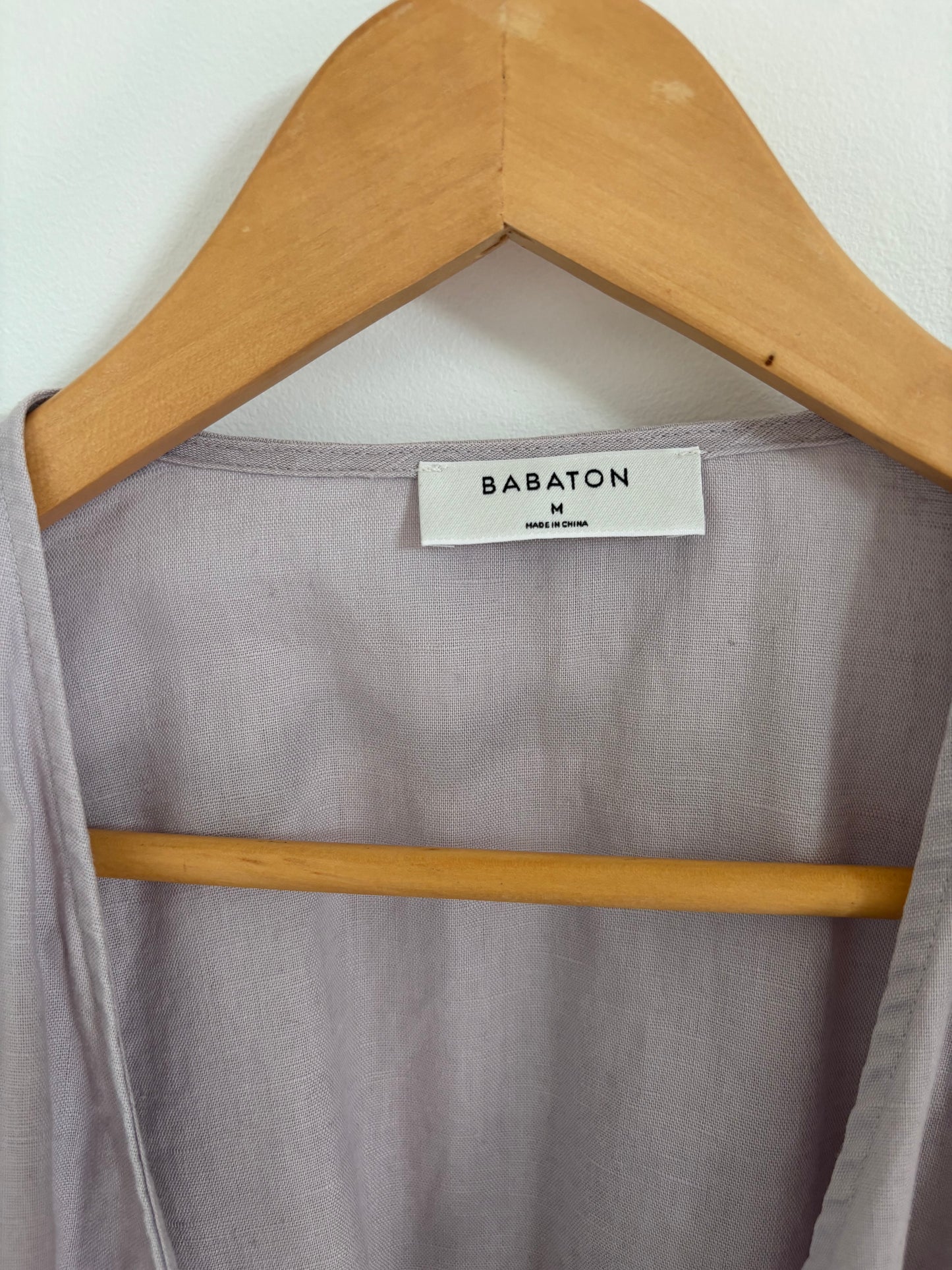 Babaton / Aritzia Wallace Linen Dress (Purple/Grey) | Medium