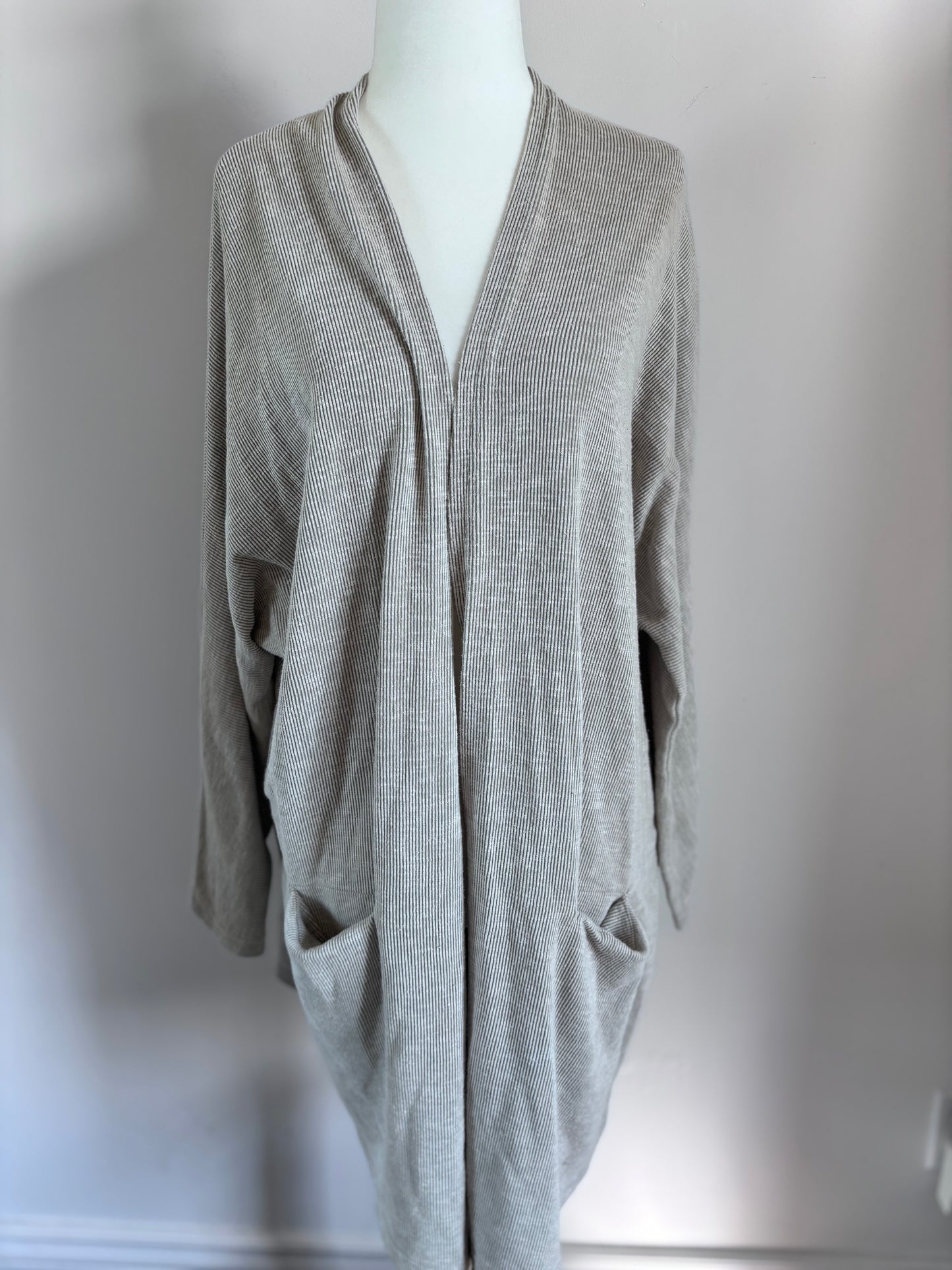 Donni Striped/Ribbed Relaxed Cardigan | OS (Medium fit)