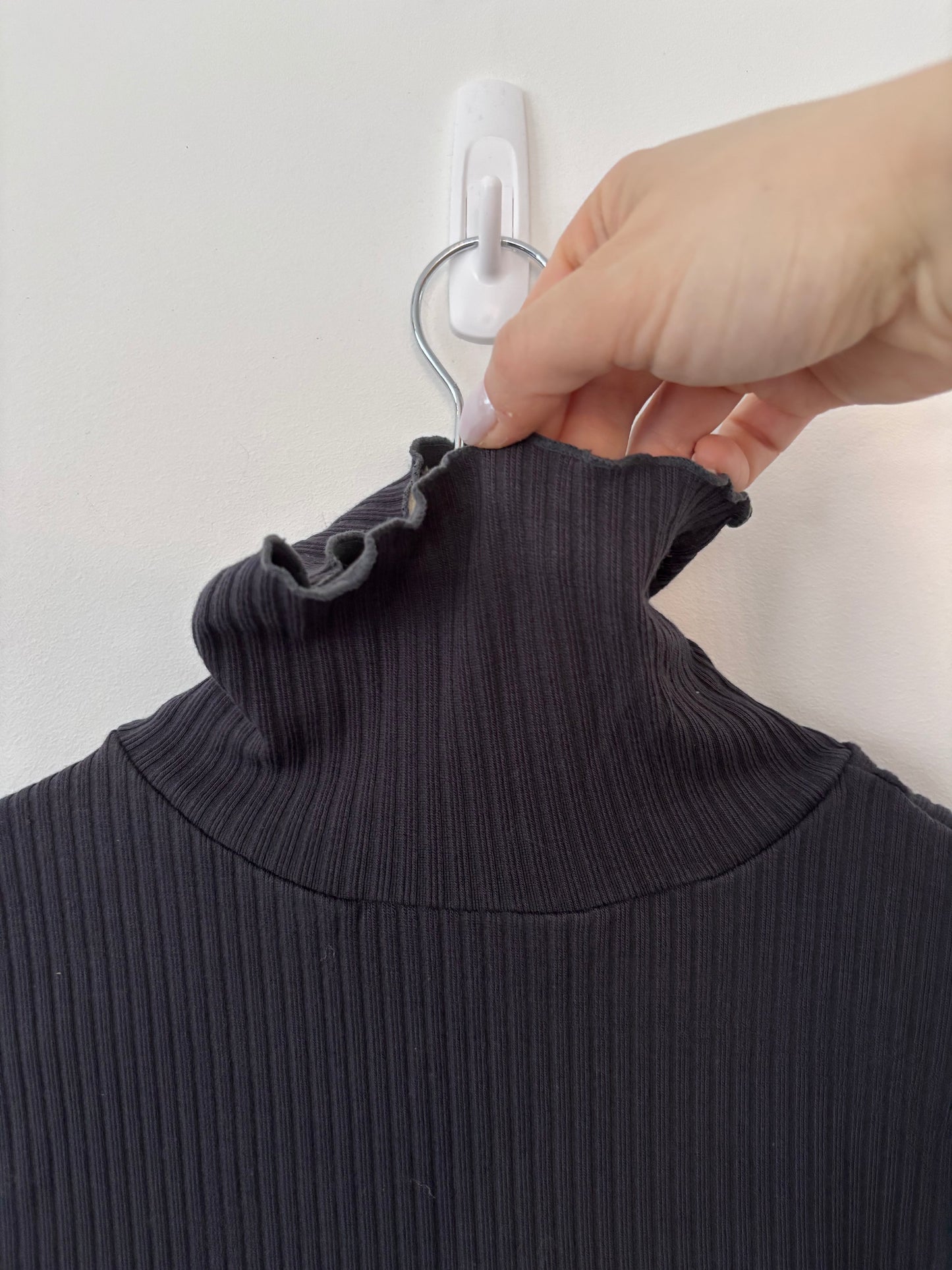 C'est moi Funnel Neck Tank in Dark Grey | Sz OS (fits XS-L)(CS11C1)