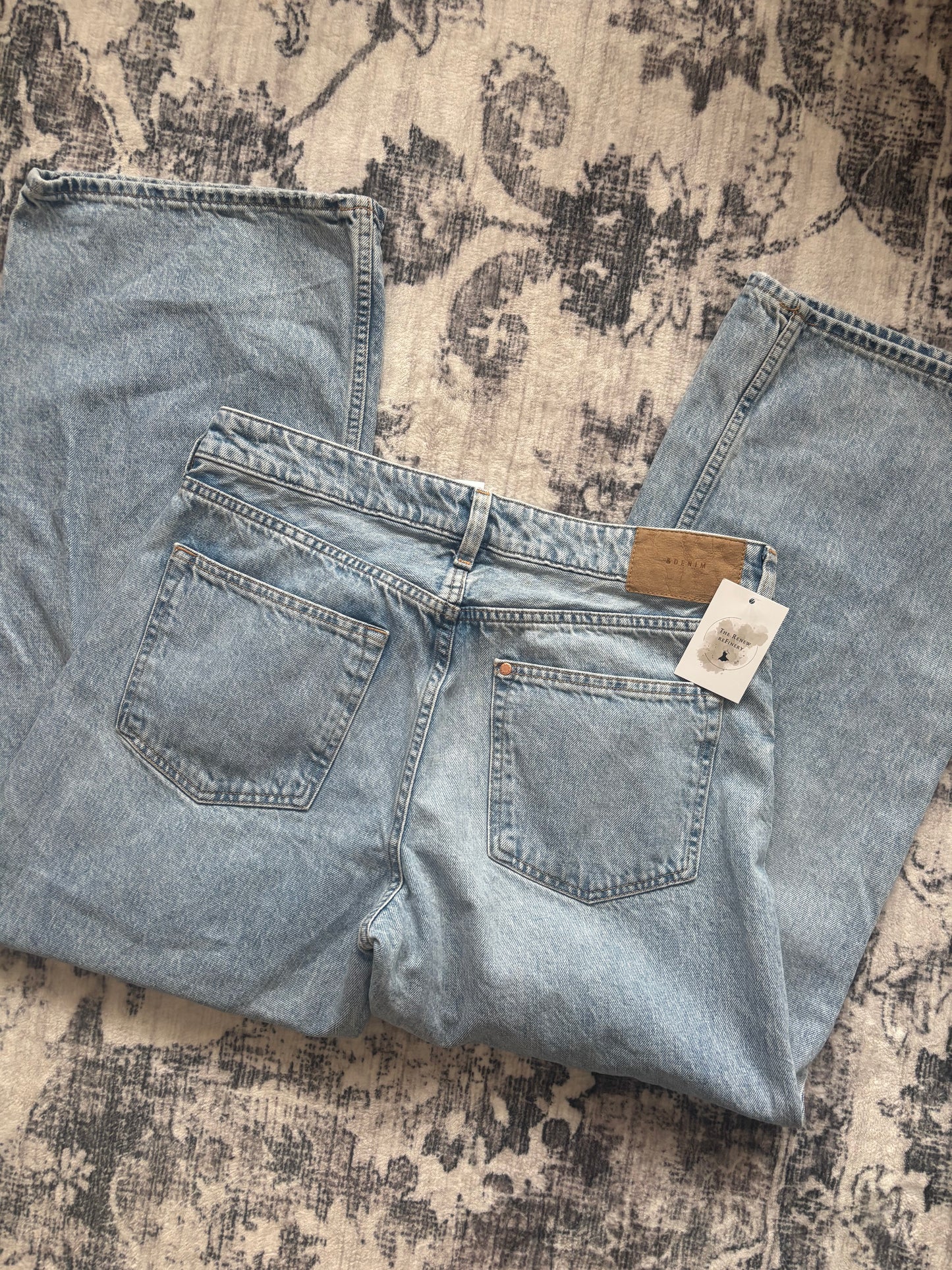 H&M Baggy Wide Loose Low Rise Denim | Sz 8 (N99S20)