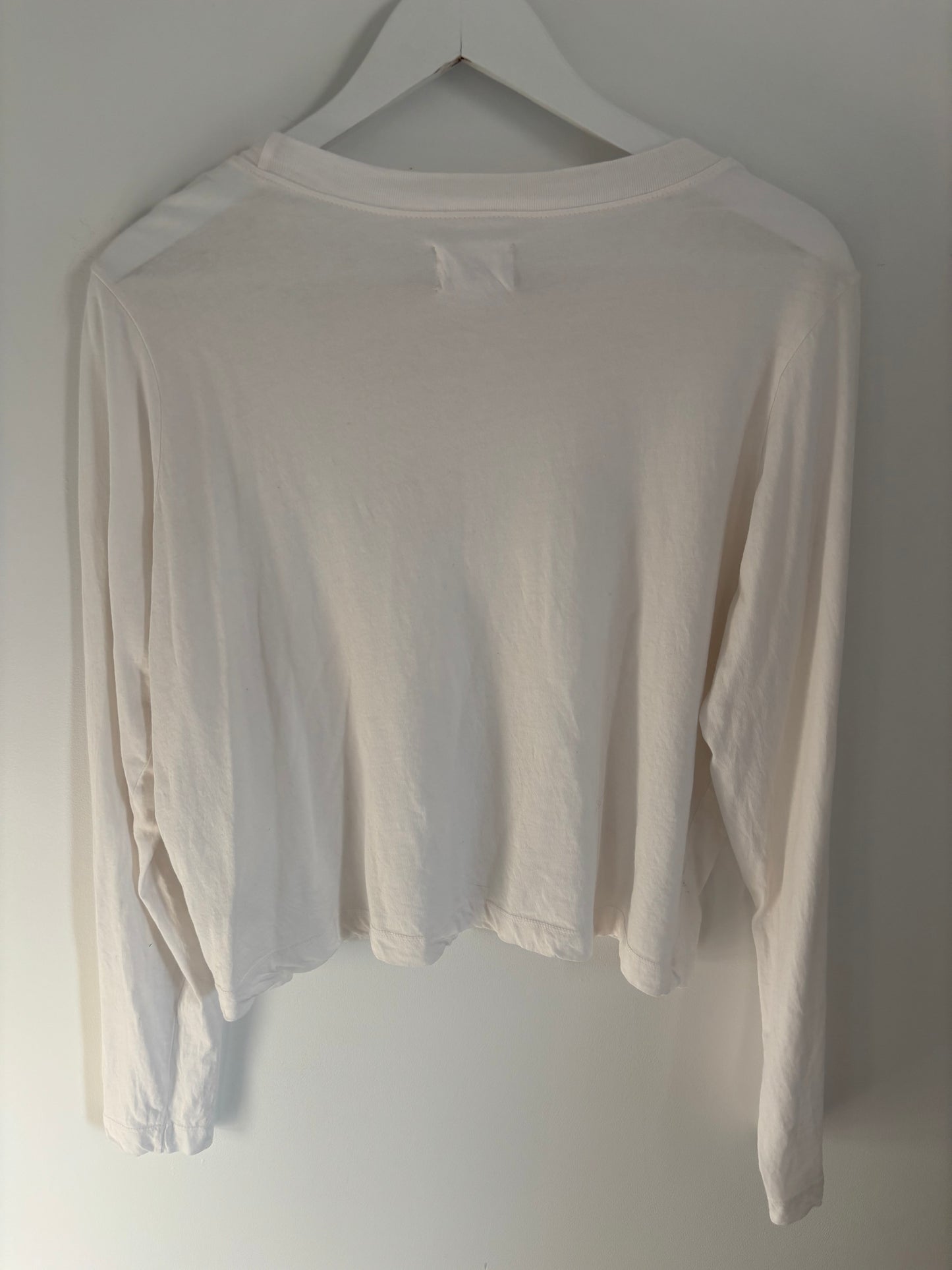 Mate the Label Organic Cotton White Crew Neck Shirt | Large