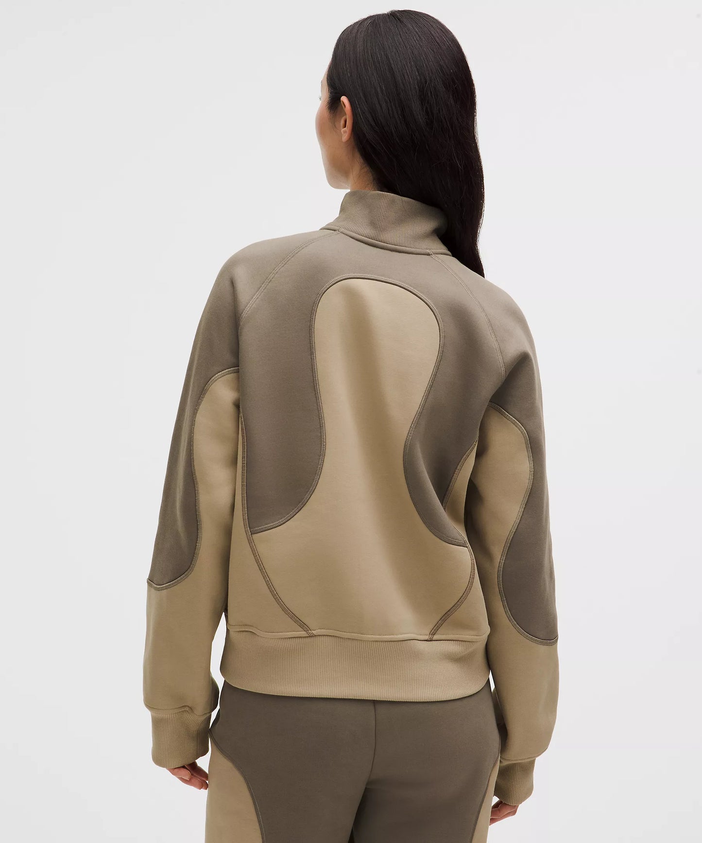 Lululemon Cotton Fleece Relaxed-Fit Half Zip SLNSH Collection in Nomad/Sheer Oak | Sz Small