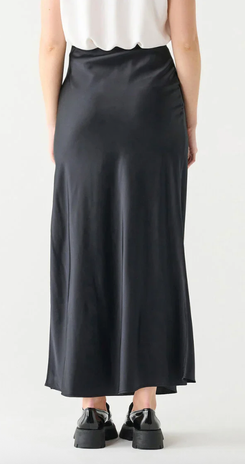 Black Tape_ Maxi Satin Skirt | XS