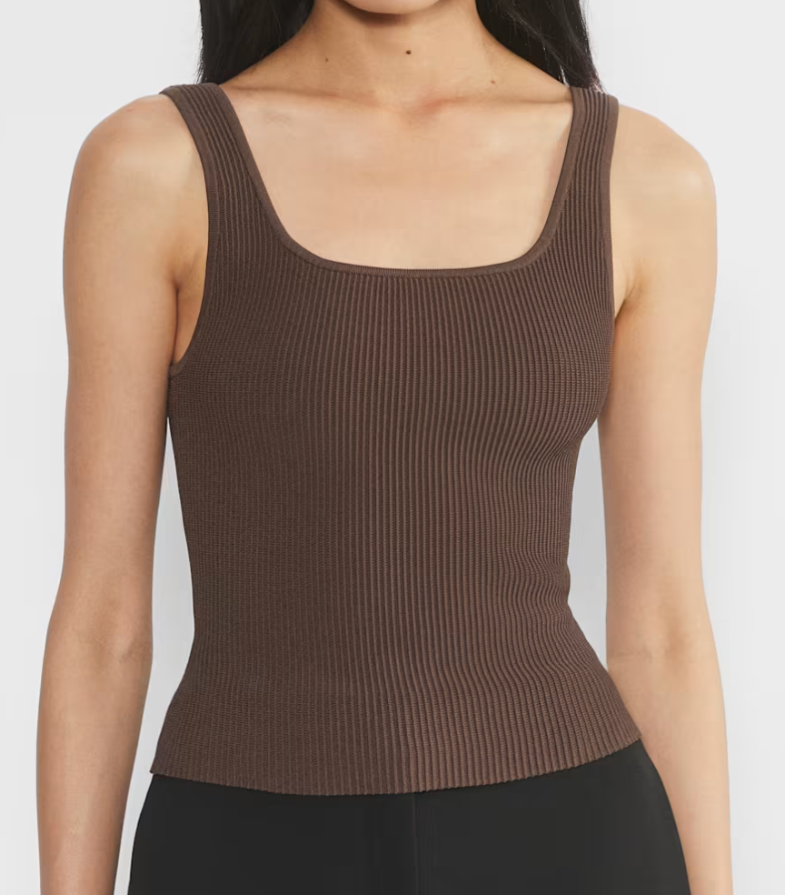 Babaton/Aritzia Sculpt Knit Tank in Brown | Small